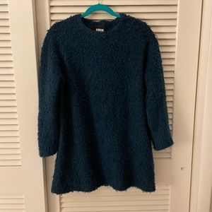 Reformation S Loki Textured Shag Boucle Teddy Sweater Mini